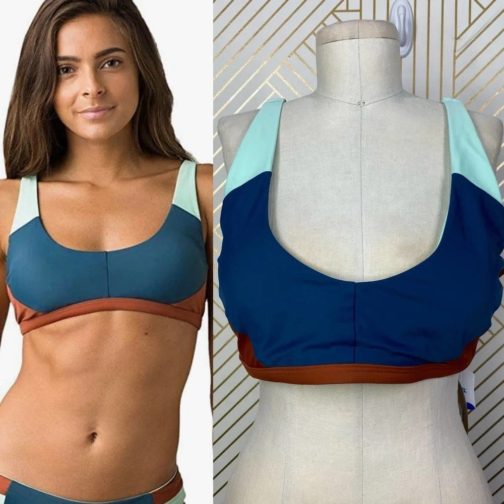 prAna Amaranta Bikini‎ Top Atlantic Colorblock